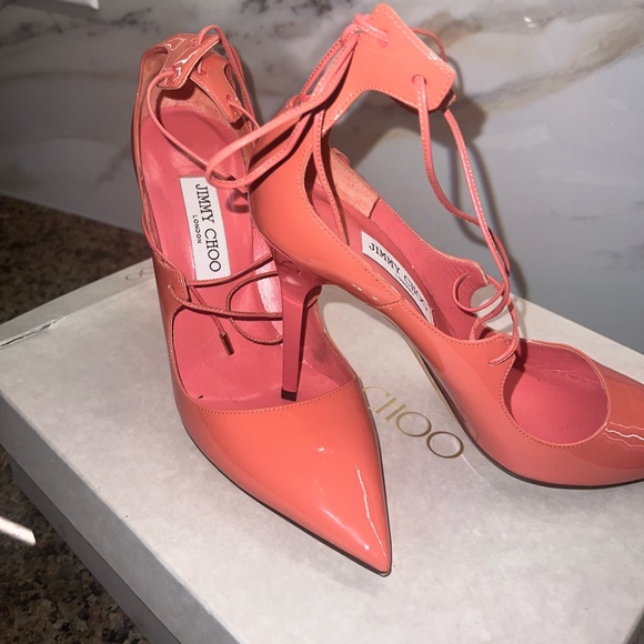 Pink jimmy choo shoes. Worn only 1 time. - Picture 3 of 6